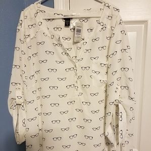 Torrid Eyeglass Print Tunic Top